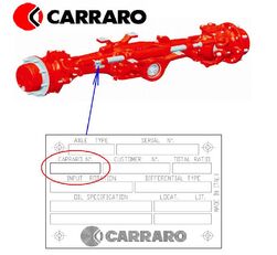 axă CNH CARRARO 140060 pentru buldoexcavator Case 695SR