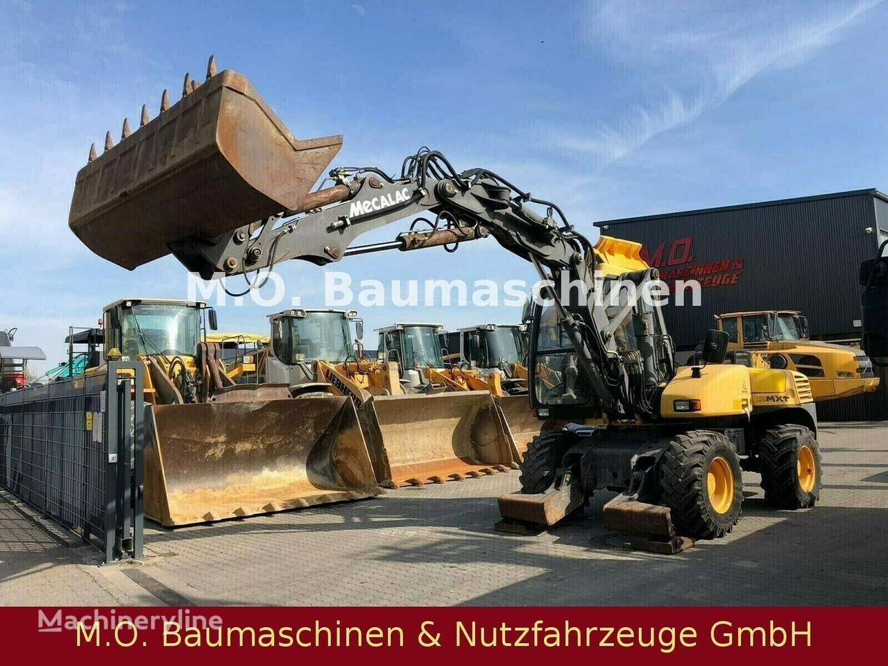 excavator pe roţi Mecalac 12 MTX  / Schaufel / Gabel / 2x Tieflöffel