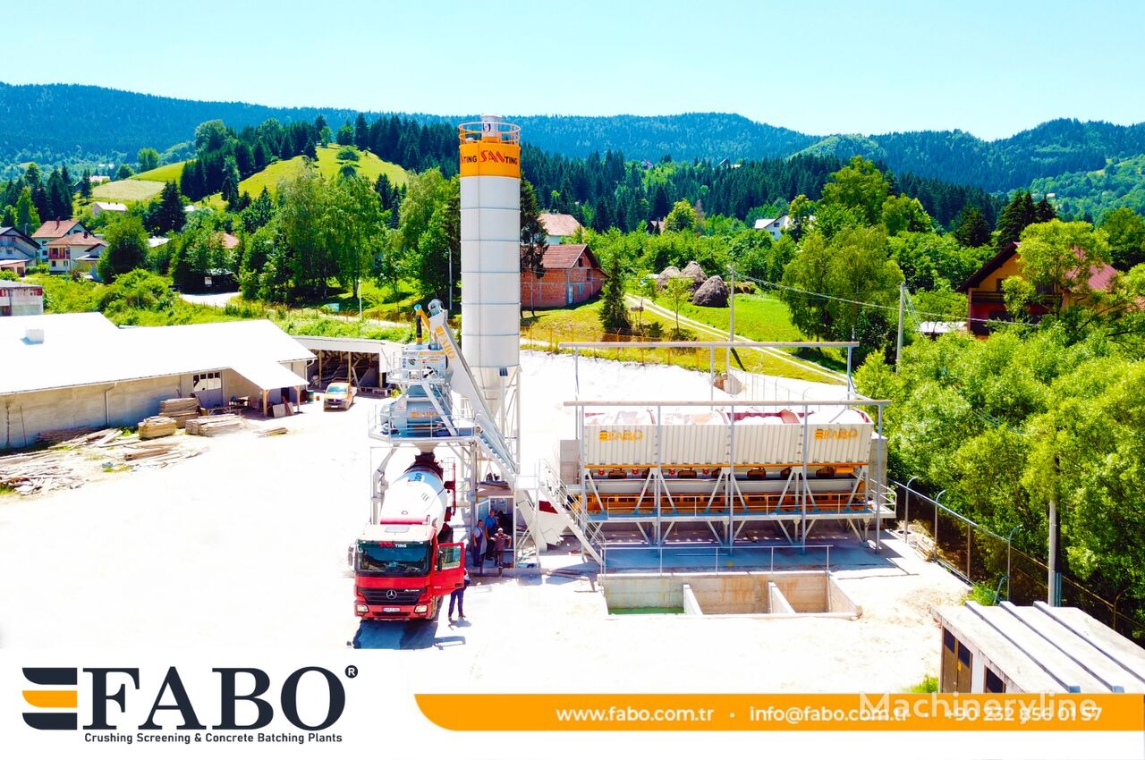 staţie de beton FABO SKIP SYSTEM CONCRETE BATCHING PLANT | 110m3/h Capacity | STOCK nou